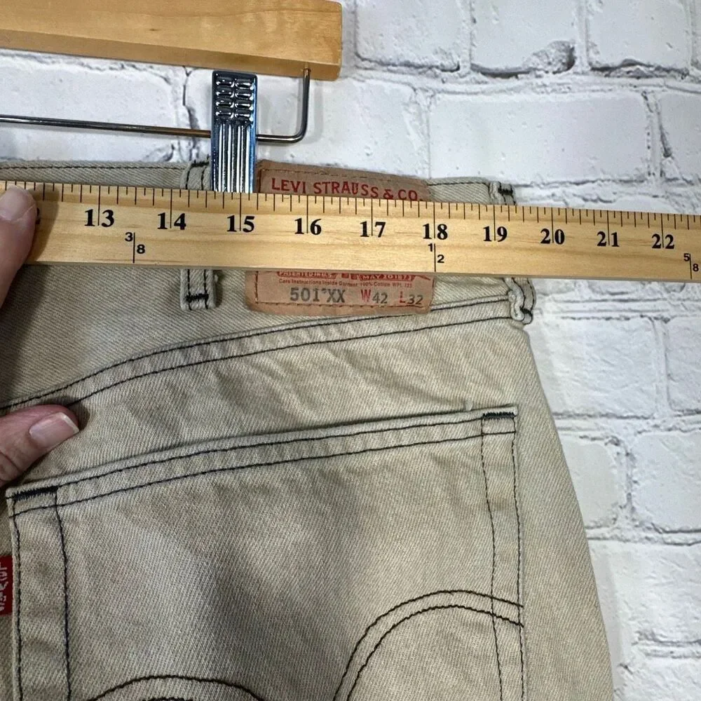 Levi’s Men’s 501 XX Jeans Mens Tan Straight‎ Fit Pants Chino